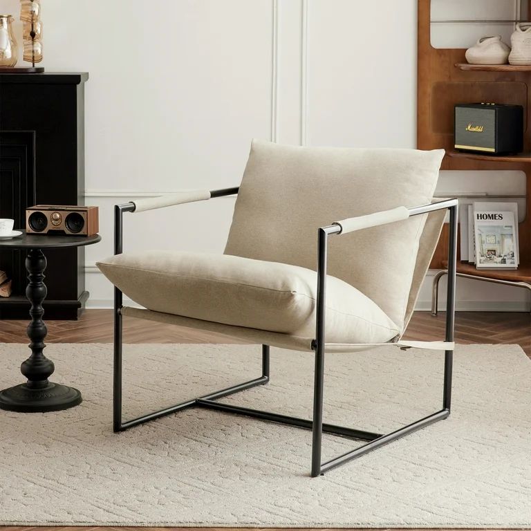 Unikome Basic Livingroom Sling Accent Arm Chair Morden Chair Metal Lounge Chair, Metal Framed Arm... | Walmart (US)