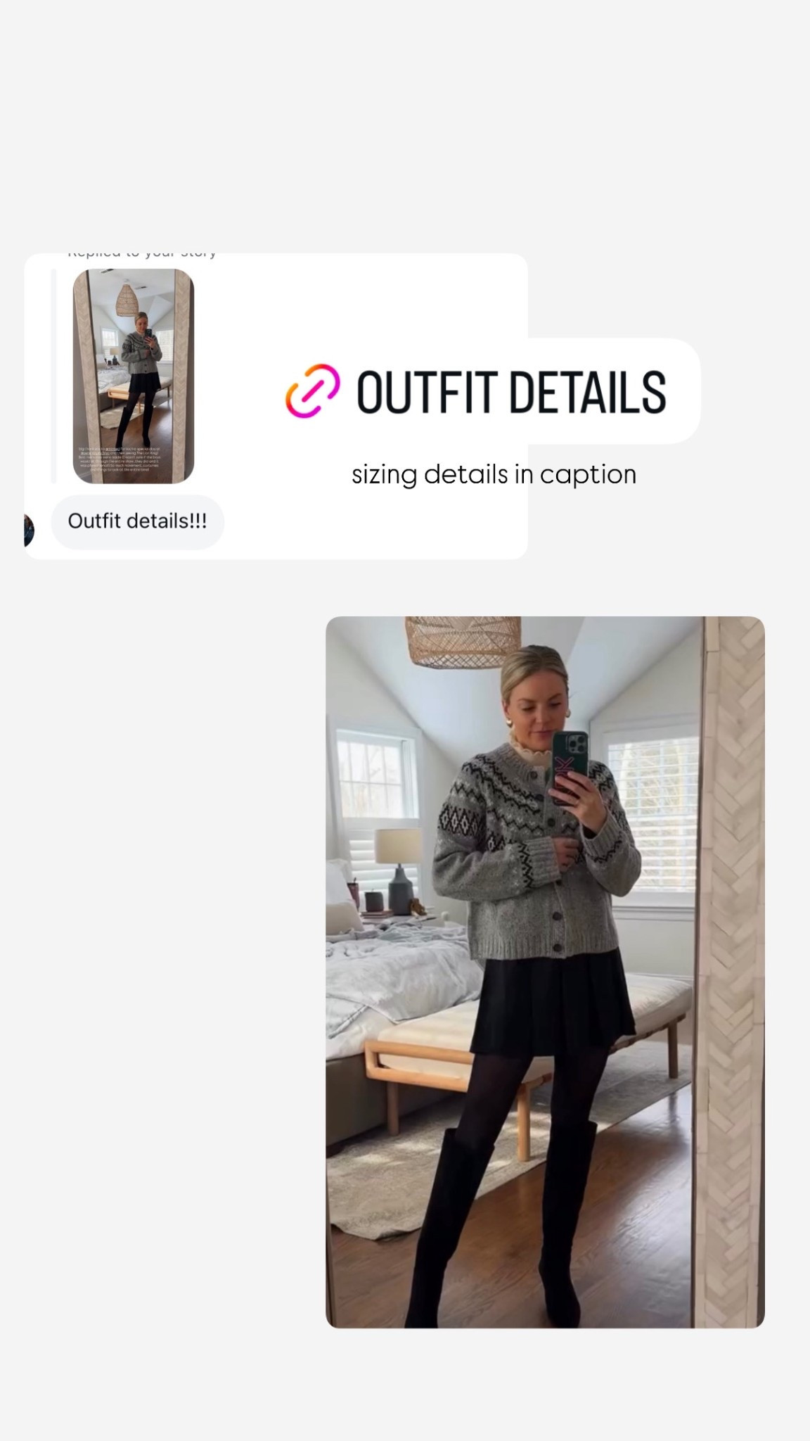 what I wore to a work event and broadway show in the city with the kids 
-small tops (exact ruffle edge turtleneck is old Jcrew) 
-size 2 skirt, I’m 5’5
-sized up 1 full size in boots
-small tights 