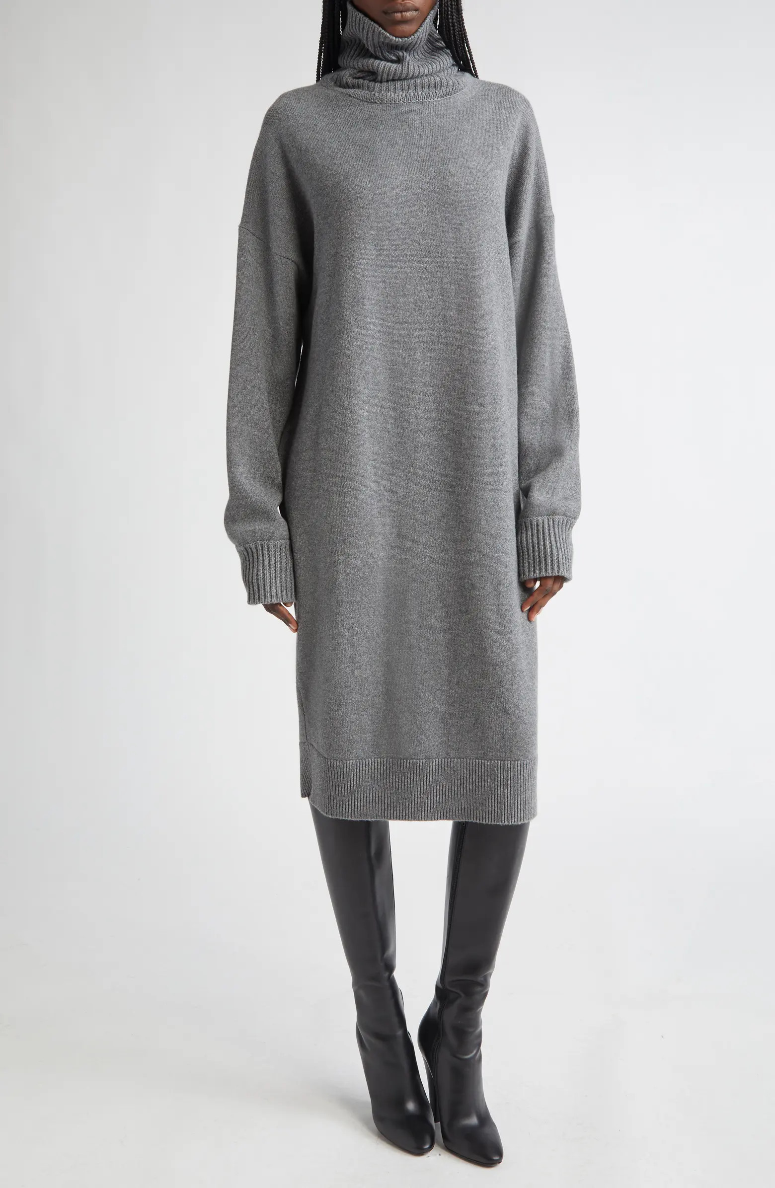 Oversize Long Sleeve Turtleneck Cashmere Sweater Dress | Nordstrom