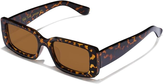 Veda Tinda Rectangle Sunglasses Womens and Men Trendy 90s Cool Retro Square TAC Polarized Lenses ... | Amazon (US)