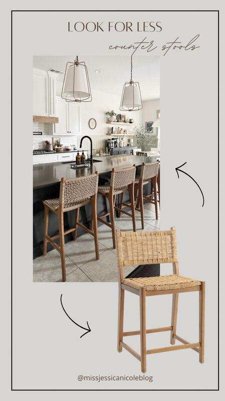 Woven counter stools, look for less, world market furniture finds, kitchen design, home decor, rattan stools 

#LTKhome