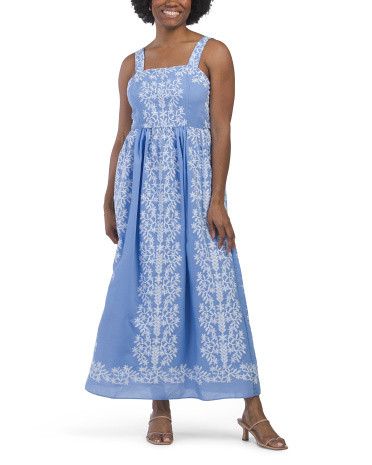 Sleeveless Embroidered Midi Dress | TJ Maxx