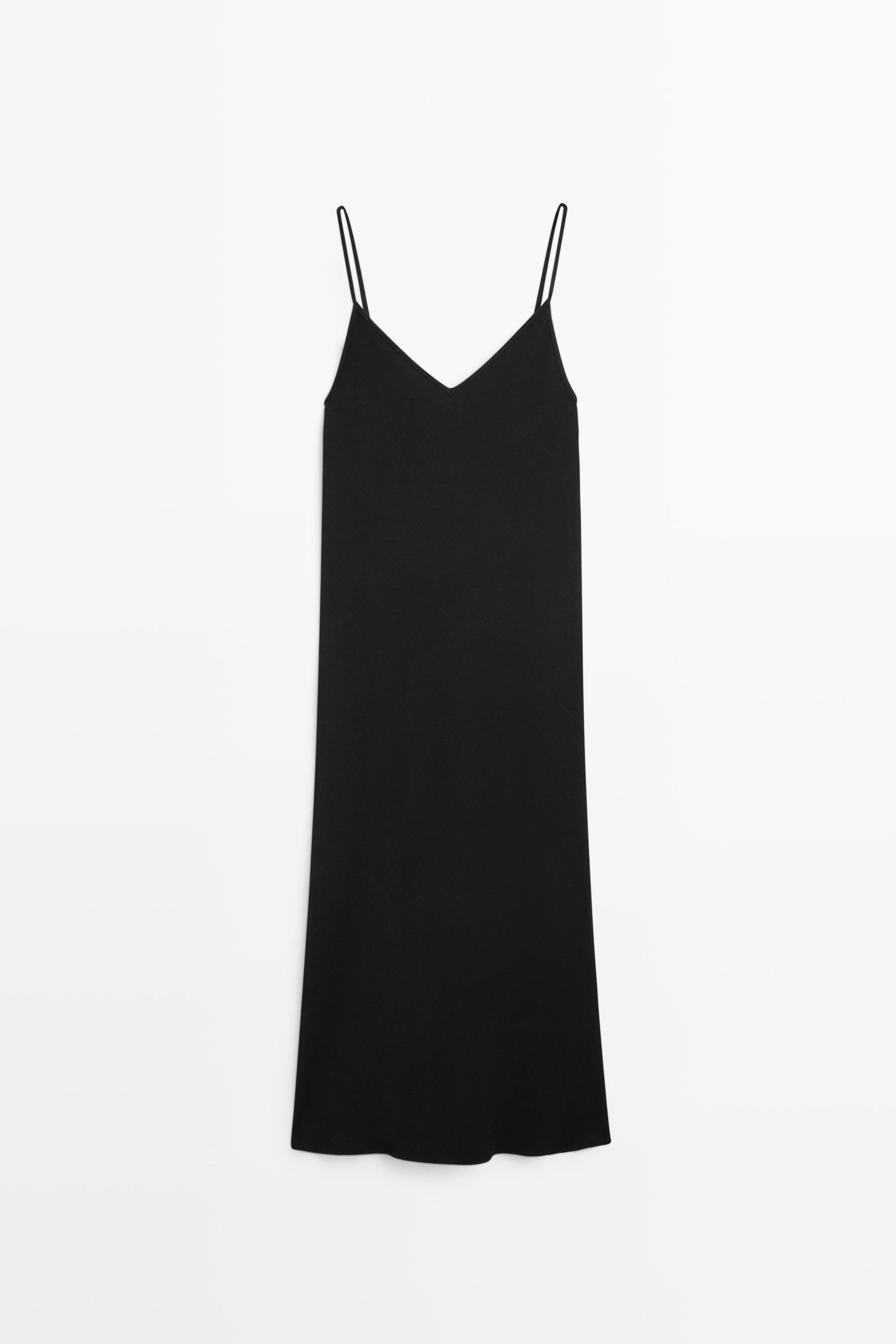 Flowing spaghetti strap midi dress | Massimo Dutti US