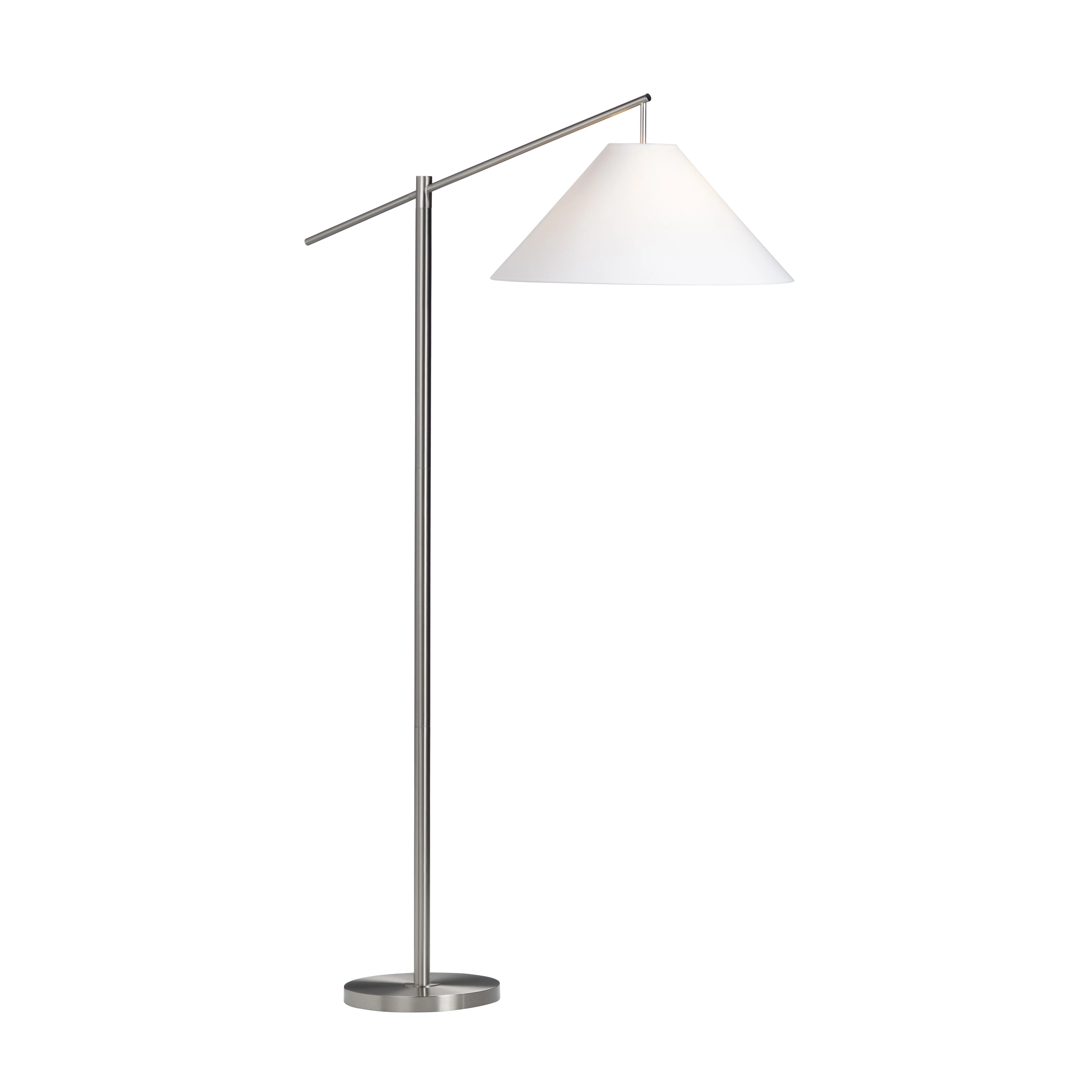 68.25" Steel Floor Lamp With White Linen Shade | Joss & Main