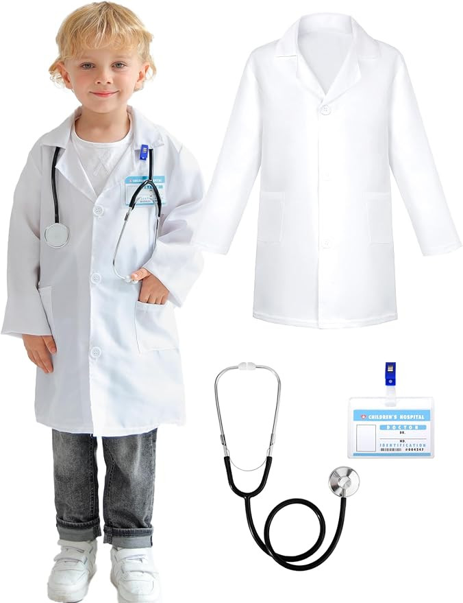 Liberry Doctor Kit for Toddlers 3 4 5 Years Old, Pretend Play Doctor Costume for Kids, Dress Up N... | Amazon (US)