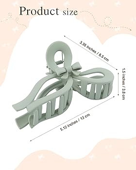 4 PCS Bow Hair Clips for Women Bow Claw Clip 5" Large Hair Claw Clips for Thick and Long Hair Cut... | Amazon (US)