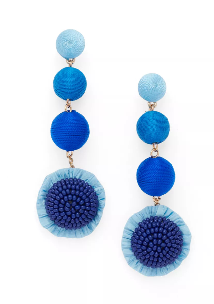 Bead and Thread Triple Drop Earrings | Belk