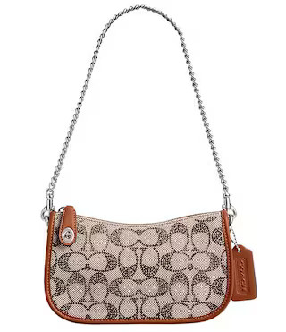 COACH The Coach Originals Swinger 20 In Crystal Signature Jacquard Contrast Trim Shoulder Bag | D... | Dillard's