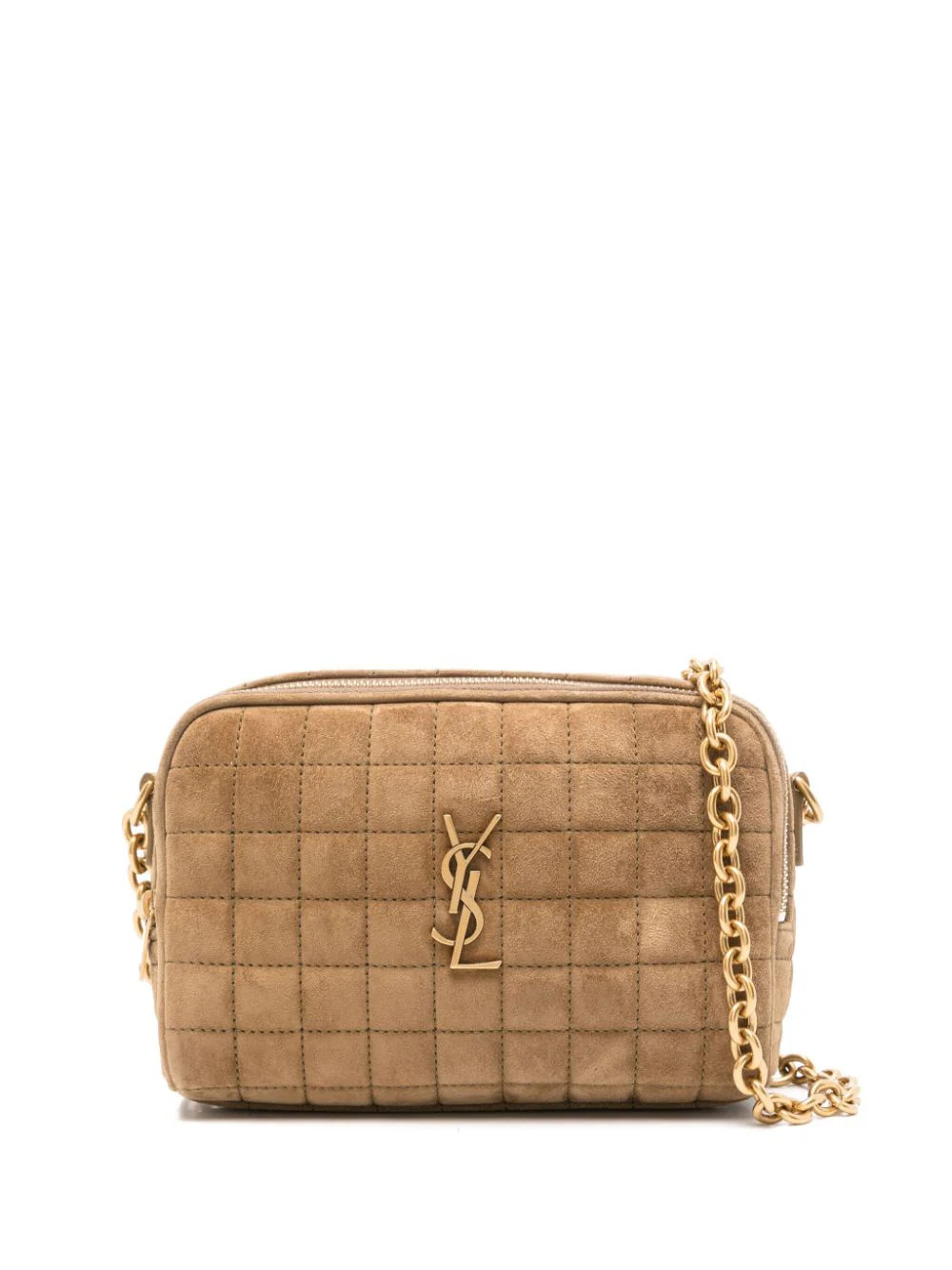 Saint Laurent Cassandre-logo carré mini bag - Brown | Farfetch Global