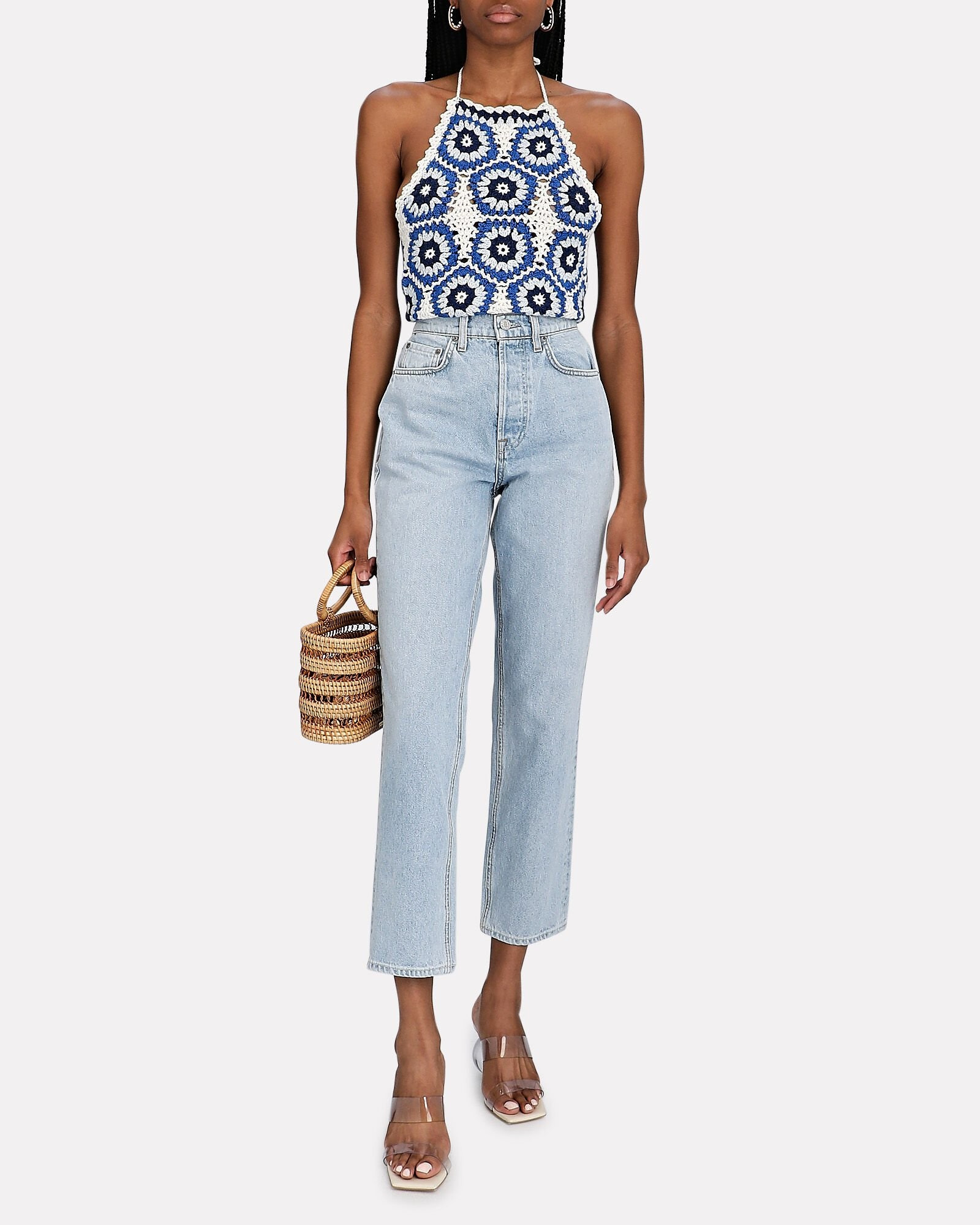 Hayden Cropped Crocheted Wool-blend Halter Top | INTERMIX