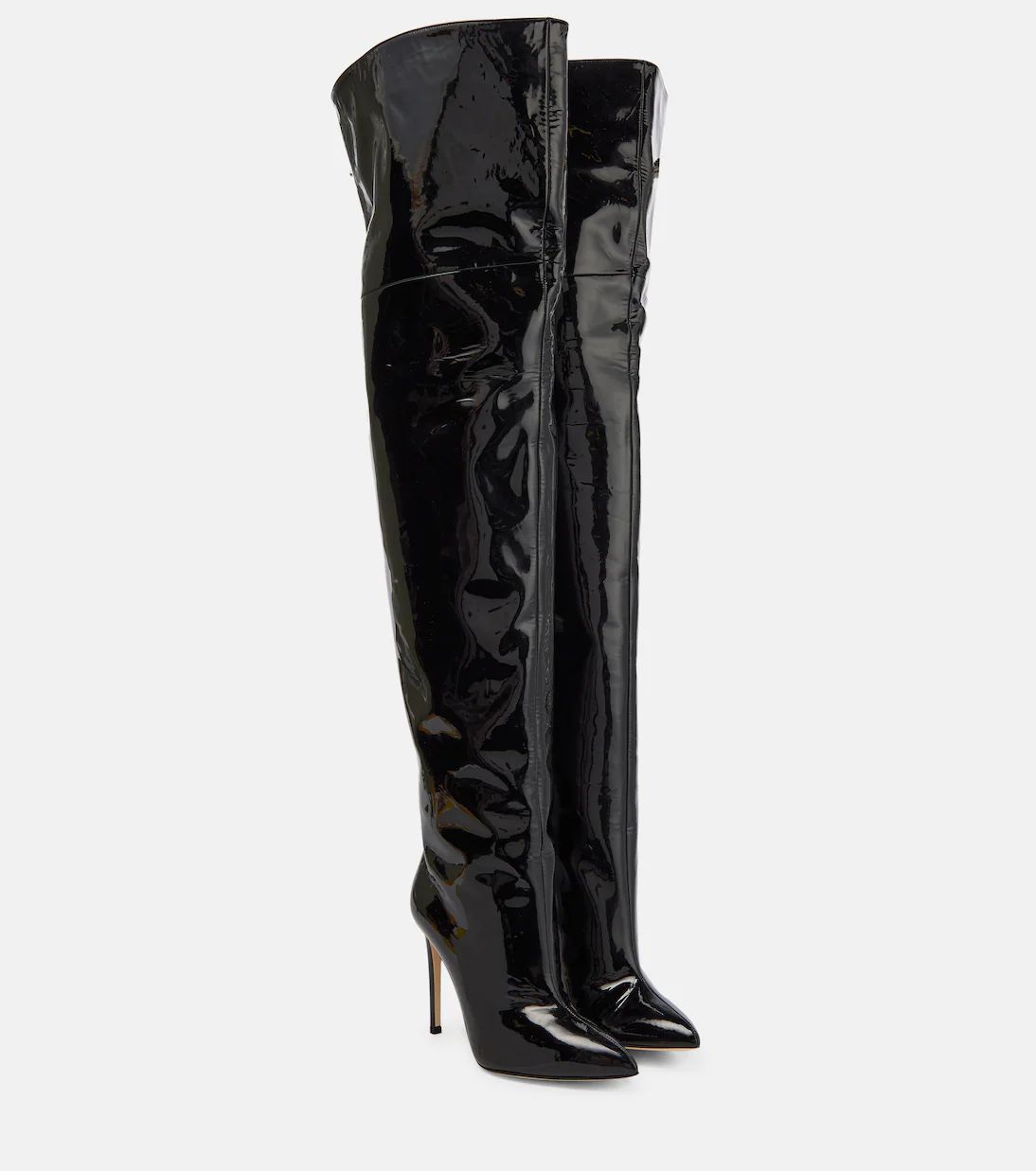 Patent leather over-the-knee boots | Mytheresa (UK)