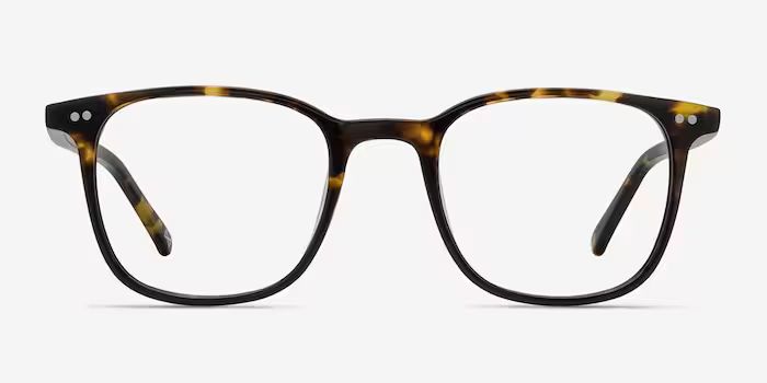 Square Amber Tortoise Eyeglasses | EyeBuyDirect.com