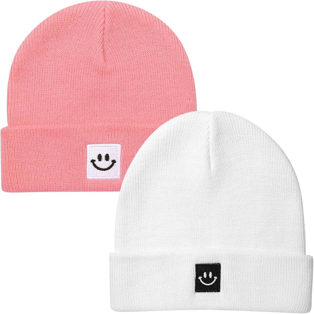 2Pack Baby Beanie Knit Toddler Hat for Girls Boys 0-8 Years | Amazon (US)