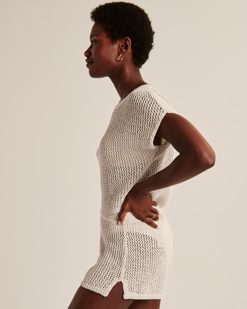Crochet Beach Short Coverup | Abercrombie & Fitch (US)