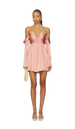 Regina Off Shoulder Dress in Blush | Revolve Clothing (Global)