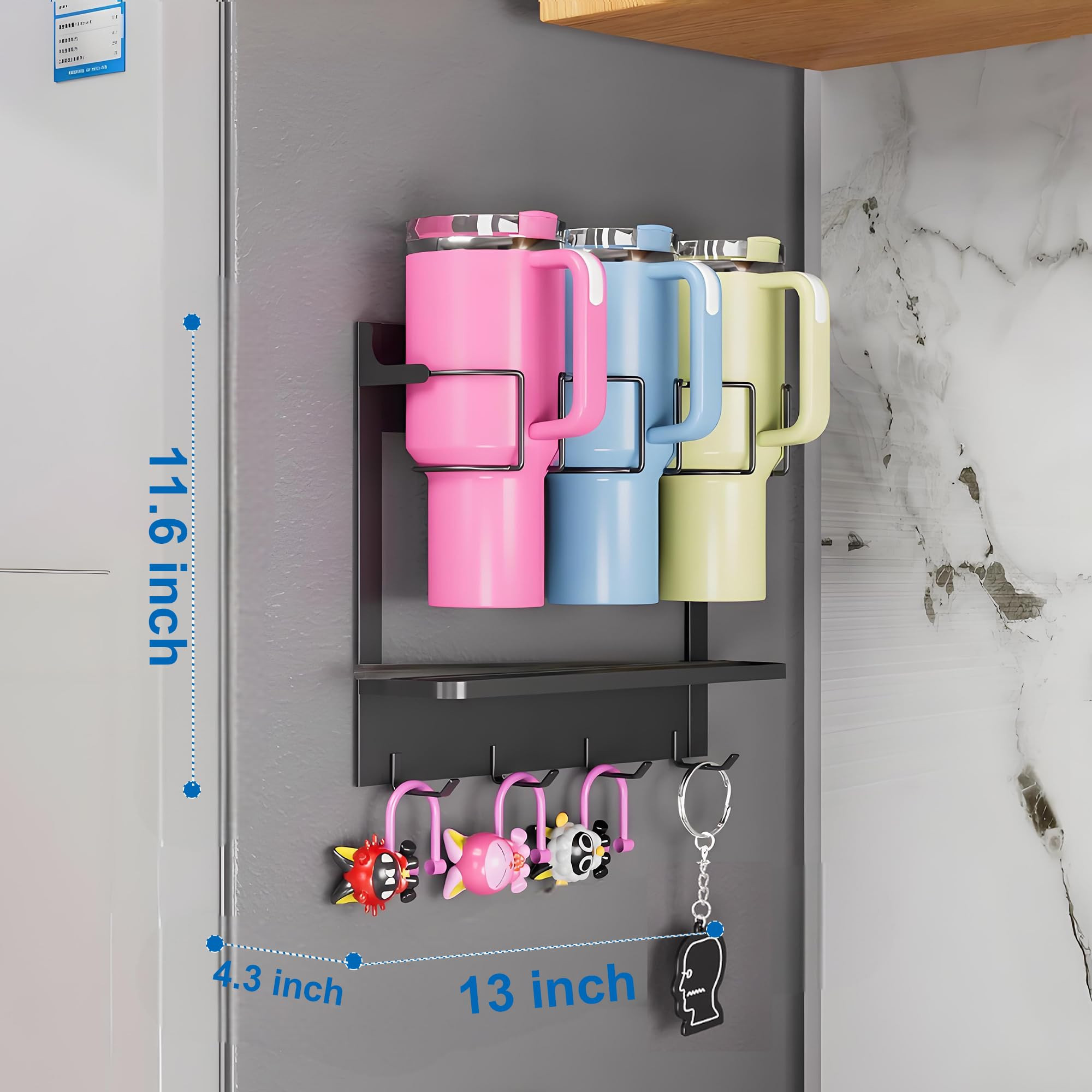 EASTTOWEST Magnetic Cup Storage Organizer Holder for Stanley 30/40 oz Tumbler,Strong Magnetic Rac... | Amazon (US)