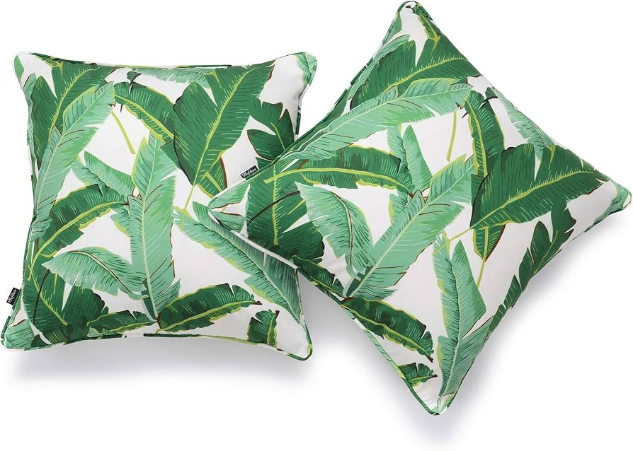 Tropical Indoor Outdoor Indoor Outdoor Pillow Cover ONLY, Water Resistant for Patio Lounge Sofa, ... | Amazon (US)