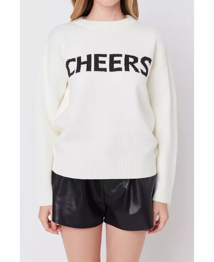 Women's Cheers Holiday Sweater, Created for Macy's | Macy's