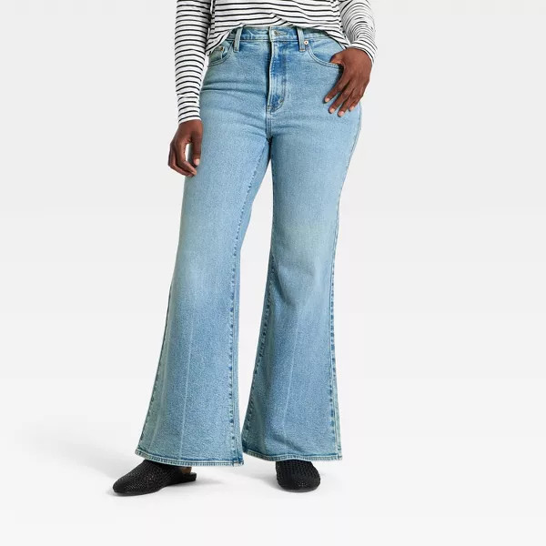 Women's Mid-Rise 70's Flare Jeans - Universal Thread™ Light Wash Blue 26 | Target
