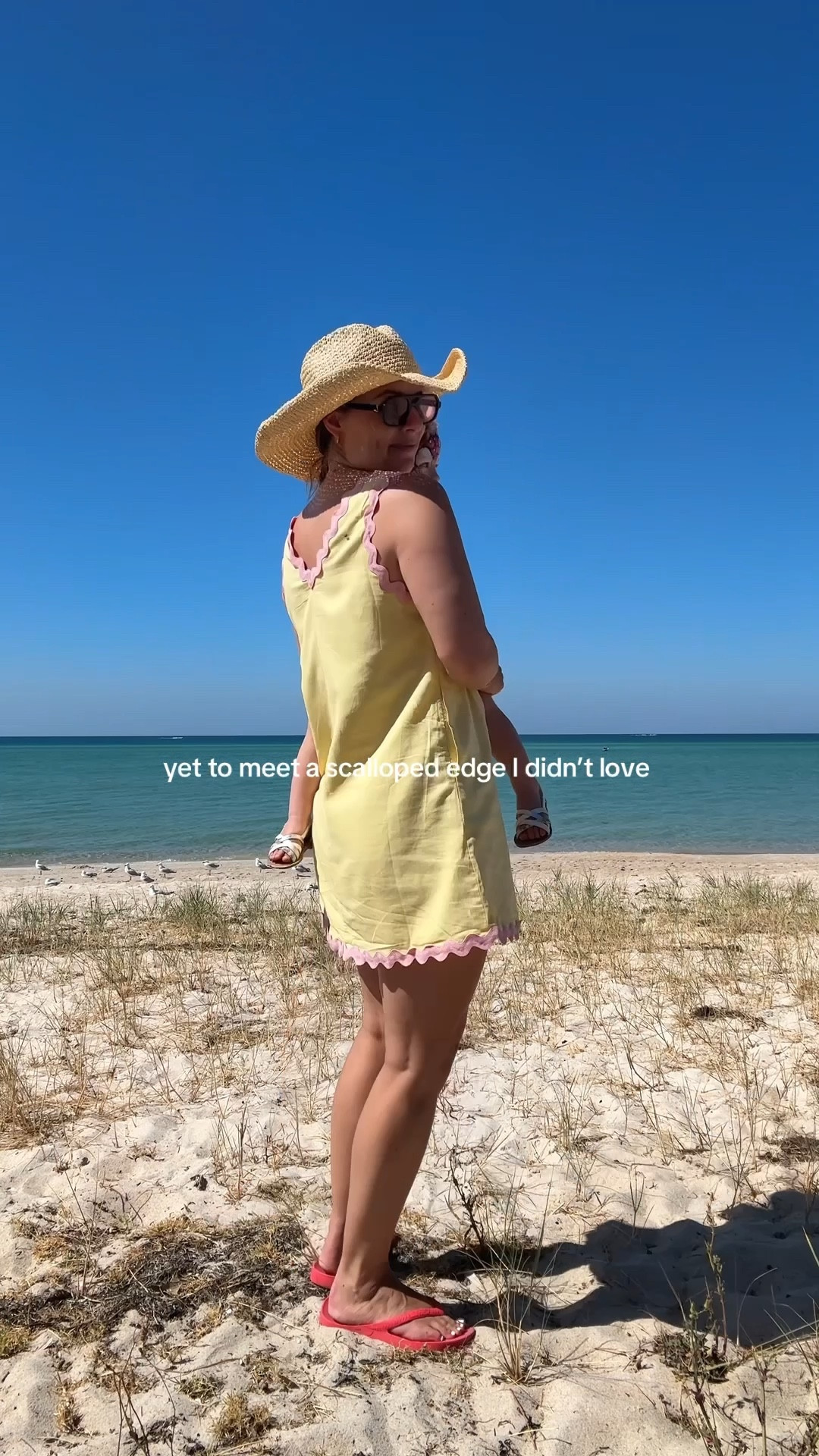 Love an easy throw on dress & the scalloped detail is amazing. 🤩 

(Scallop edge dress, scallop detail, beach dress, beach outfit, beach style, summer outfit, casual dress) 

#LTKsummer #LTKdresses #LTKaustralia