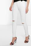 Eileen High Rise Frayed Hem | Boohoo.com (UK & IE)