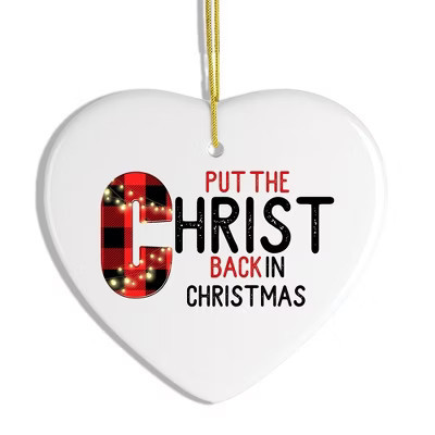 Put the Christ Back in Christmas Holiday Ornament, Religious Christian Theme 3 | Target