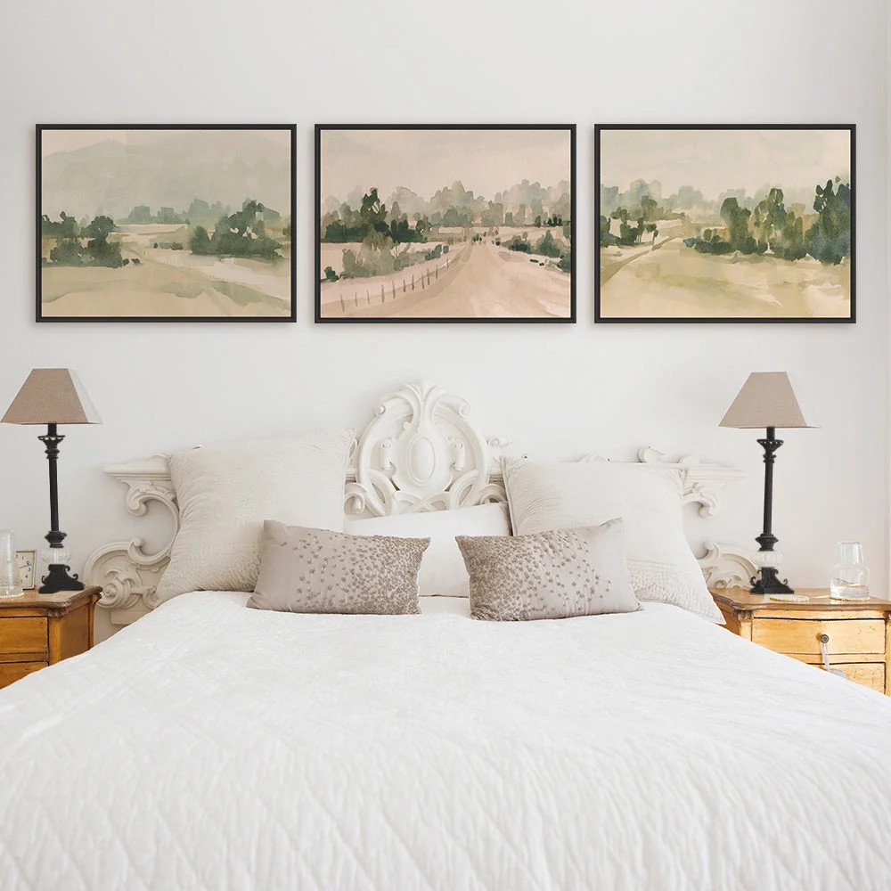 My Texas House - Watercolor Pasture Framed Canvas Wall Art Set - 16x12 - Walmart.com | Walmart (US)
