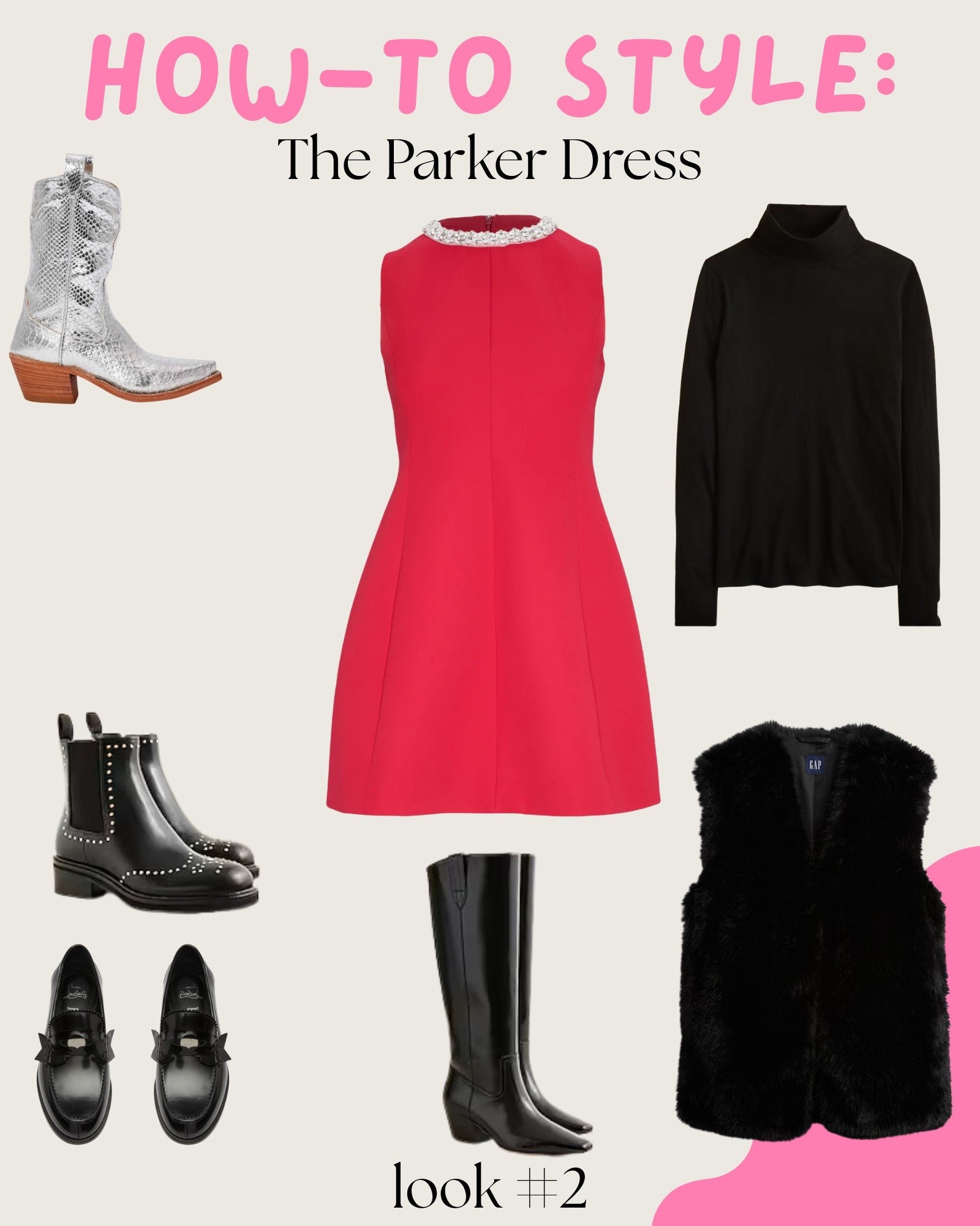 Everyone has a holiday dress in their closet. You can give it a second life by updating the styling. Here are four different outfit ideas with The Parker Dress from Hill House Home. 🎄

Look two is giving glamour, honey! This look is perfectly polished from head to toe. If you really wanted your outfit to shine, you could pull your hair back into a bouncy ponytail or slick it back. Either way, you will be turning heads in this glamorous holiday look. ✨

#LTKHoliday #LTKParties #LTKStyleTip