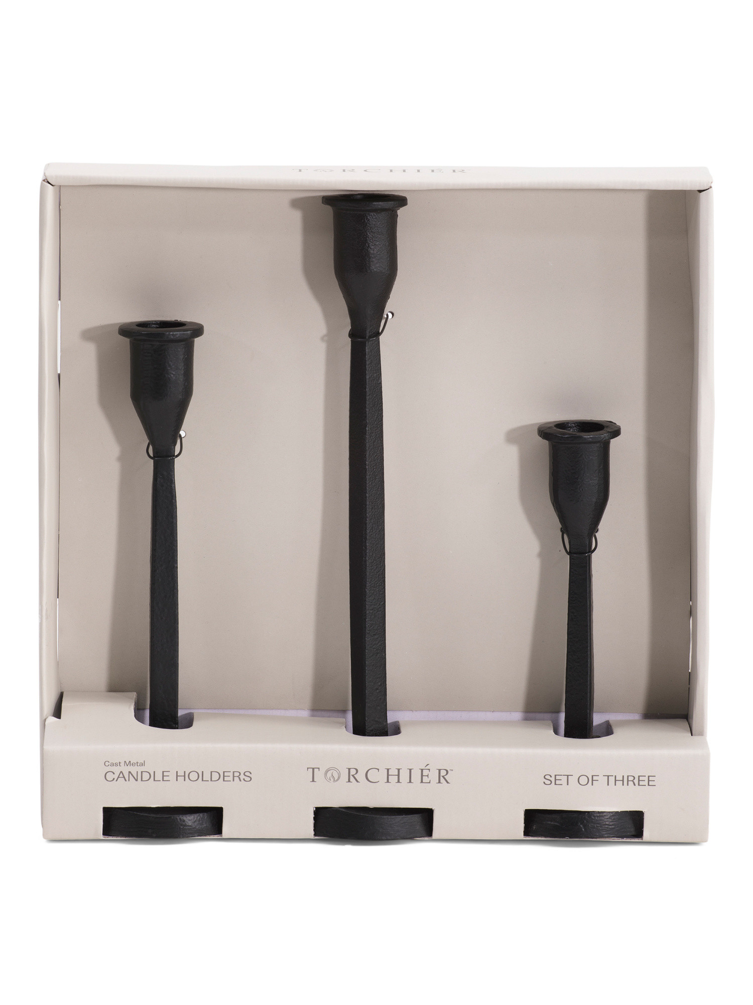 Set Of 3 Taper Candle Holders | TJ Maxx