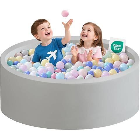 Wonder Space 47" Premium Kids Foam Ball Pit, CPSIA-Certified Safe Soft Play Pool for Toddlers, La... | Amazon (US)