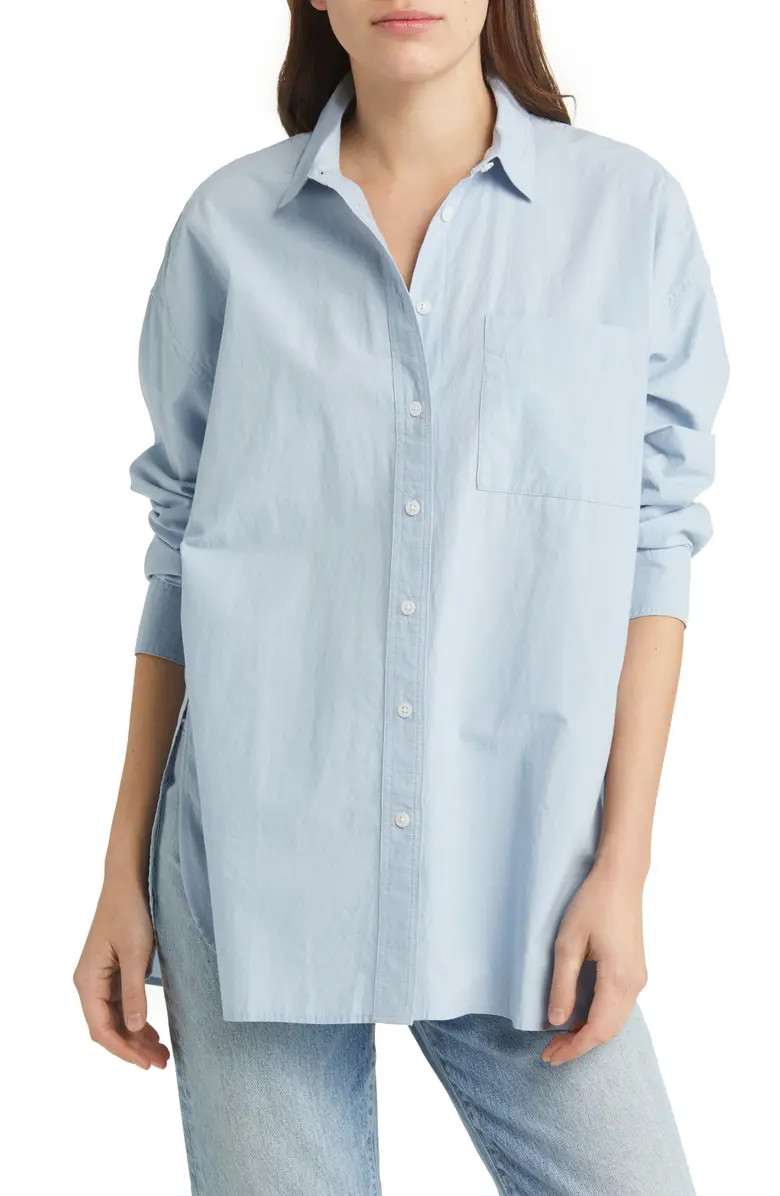 The Signature Poplin Oversize Button-Up Shirt | Nordstrom