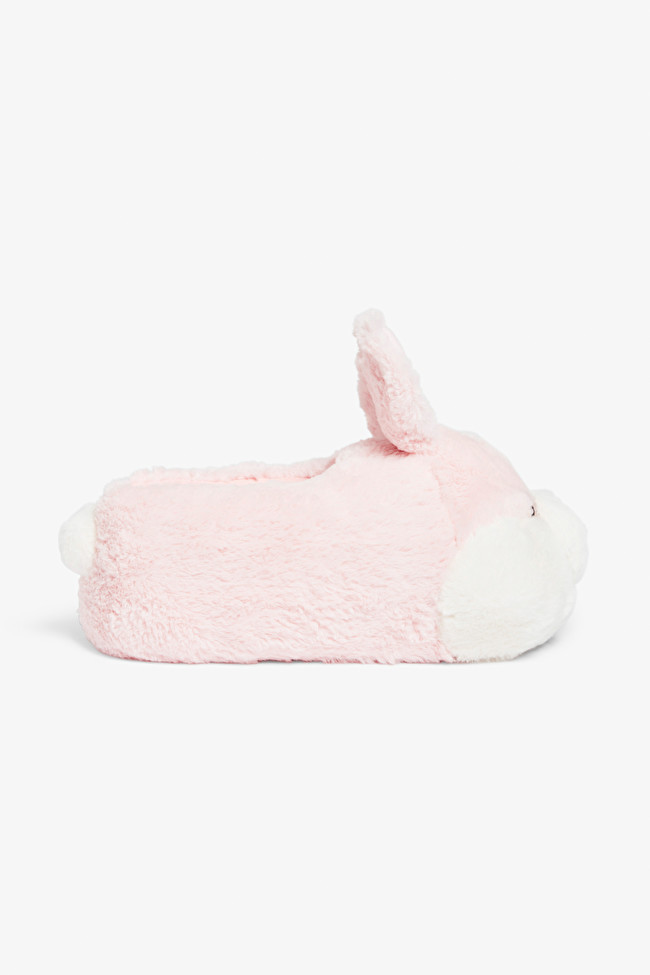 Plush pink bunny slippers | Monki