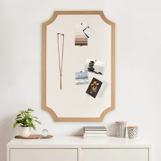 Kate and Laurel Holbrook Scalloped Rectangle Framed Pinboard - 24x36 - Bed Bath & Beyond - 327466... | Bed Bath & Beyond