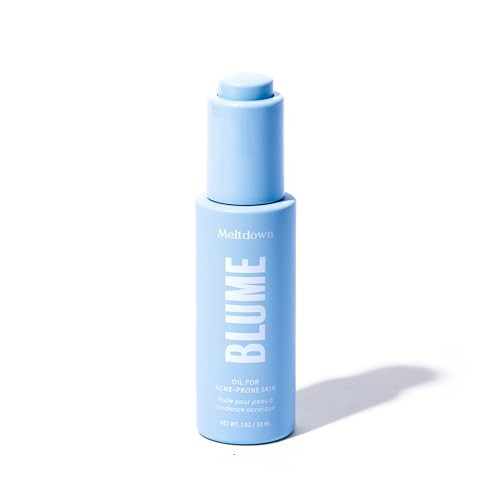 Blume Meltdown - Blue Tansy Face Oil - Acne Treatment + Pore Minimizer - Skin-Smoothing Face Serum with Black Cumin Seed & Rosehip Oil - Helps Calm Redness and Improve Texture (1 Fl oz) | Amazon (US)