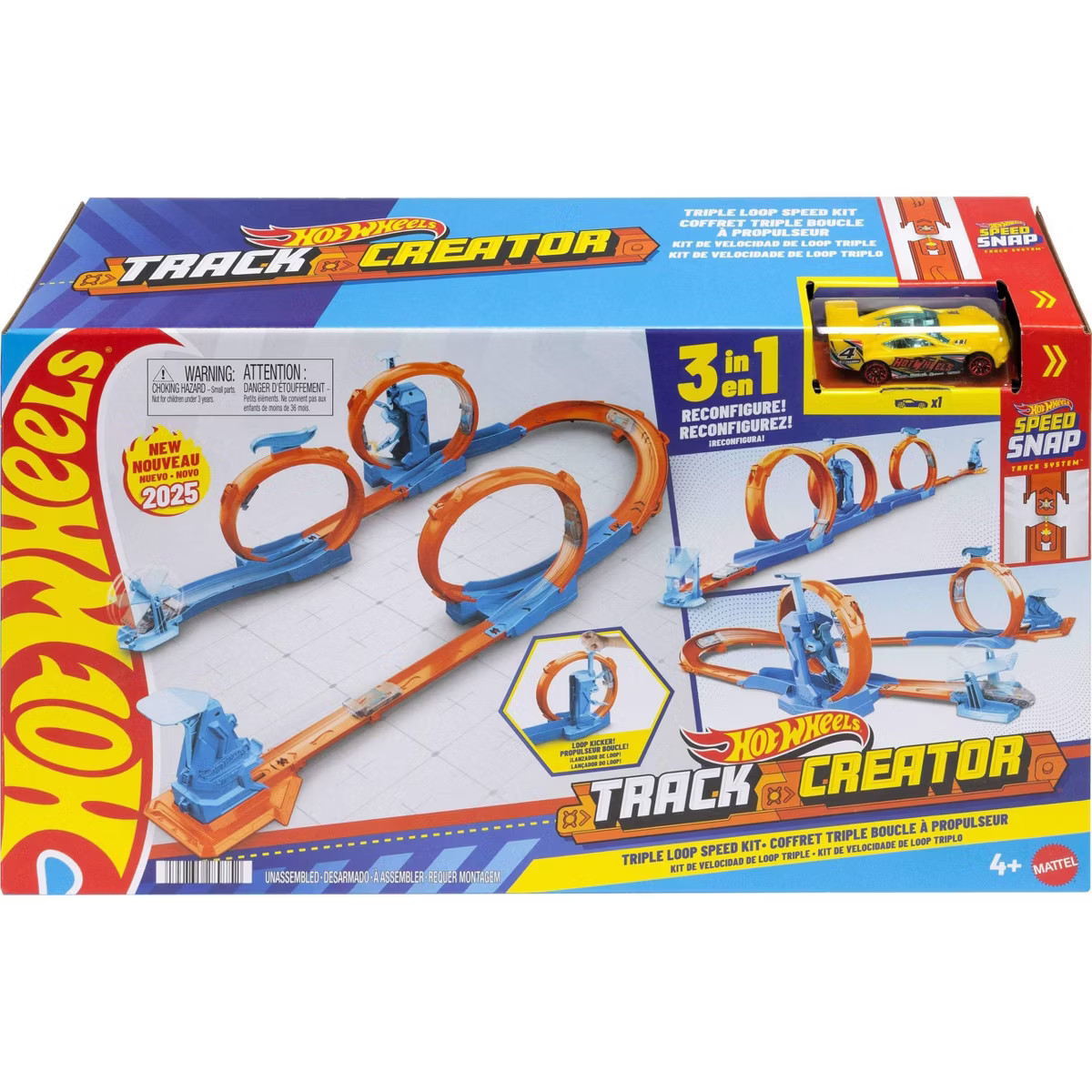 Hot Wheels Toy Vehicle Track Creator Triple Loop Kit - 24pk | Target