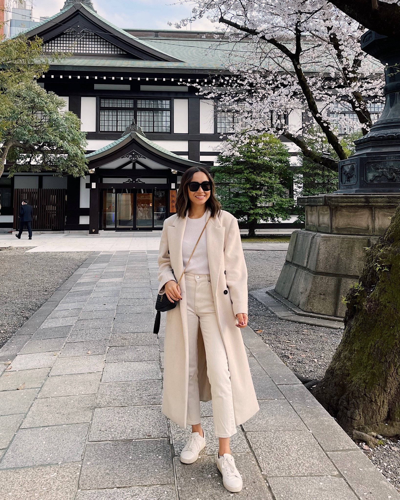Japan travel outfit / spring outfit / realistic travel outfit 

Coat xs - from mango, linked similar option 
YSL leather bag - exact sold out but linked two other options [including all black version that would be perfect for both gold & silver jewelry wearers]
White sneakers tts - my comfiest walking sneaker  
White cashmere crew xs - exact sold out linked similar options! 
Ankle jeans 25 shorter inseam tts - limited stock, linked similar option

#LTKworkwear #LTKfindsunder100 #LTKtravel
