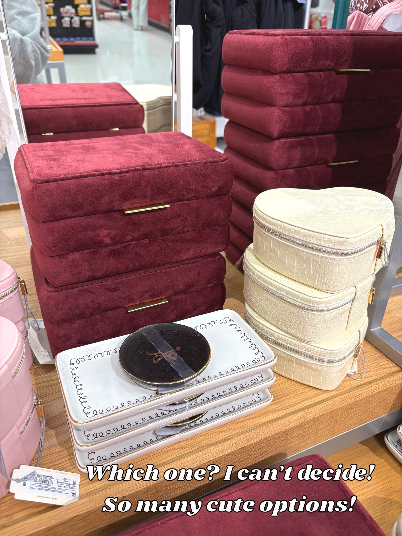 Rounded Tier Organizer Jewelry Box - A New Day™ Maroon Heart Travel Jewelry Organizer - A New Day™ Cream

#LTKHoliday #LTKHome #LTKGiftGuide