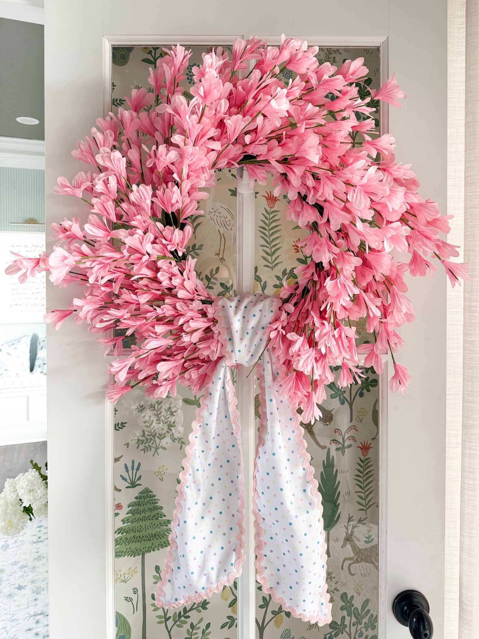 Spring wreath from Amazon that comes in multiple colors! I added this polka dot wreath sash, also from Amazon! 

#LTKSeasonal #LTKHome
