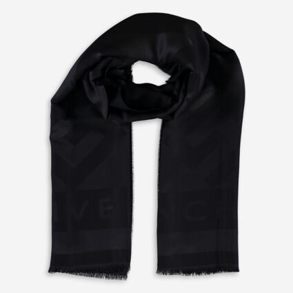 Black Silk Blend Scarf 200x70cm | TK Maxx