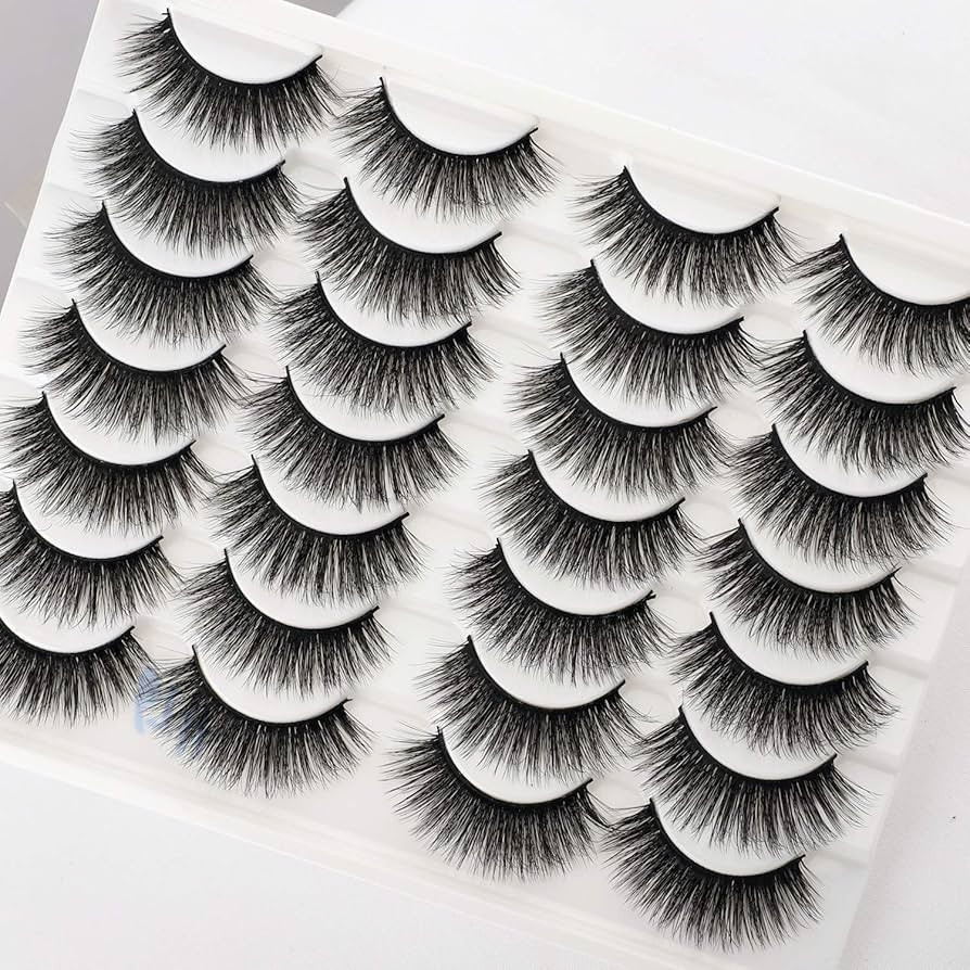 Newcally Lashes Fake Eyelashes Long Dramatic Thick Volume Faux Mink Eye Lashes 14 Pairs Pack | Amazon (US)
