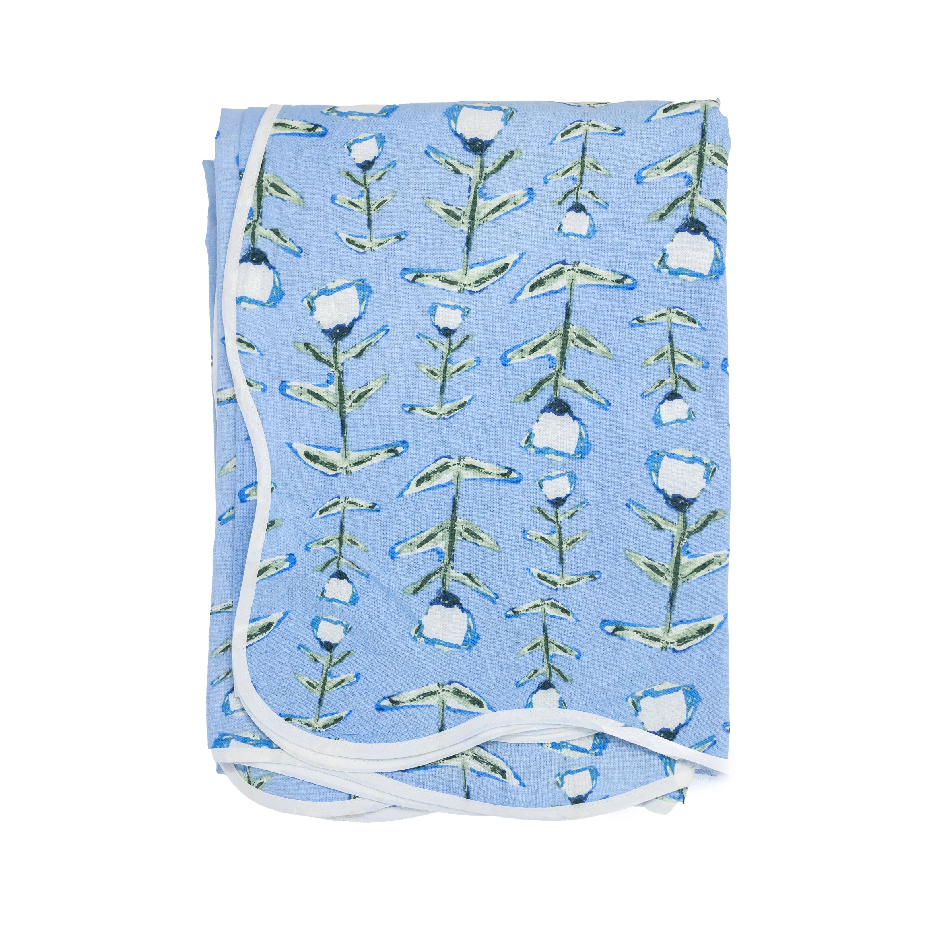 Blue Tulip Tablecloth (Hunter Blake X Erin Donahue Tice) | Modafleur