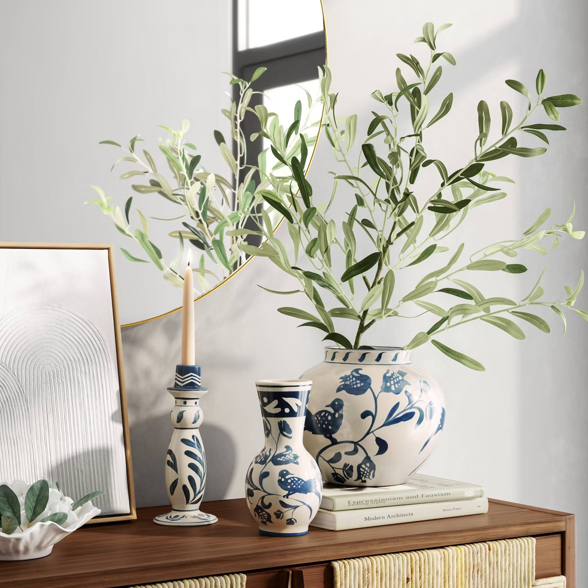 Blue Painted Ceramic Bud Vase - Threshold™ | Target