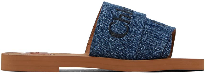 Chloé - Blue Woody Mules | SSENSE