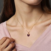 Amethyst Necklace/Dainty Pendant Tiny Amethyst Stone Minimalist Necklace Jewelry Birthstone For Her | Etsy (US)