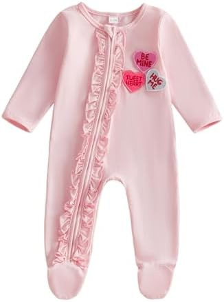 Kuriozud Newborn Baby Girl Boy Footie Romper One Piece Jumpsuit Sleeper Infant Clothes | Amazon (US)