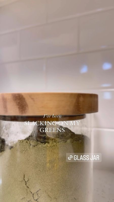 Kitchen jars 
Greens 
Target home 
Amazon home 
Wheatgrass 

#LTKfitness #LTKfamily #LTKhome