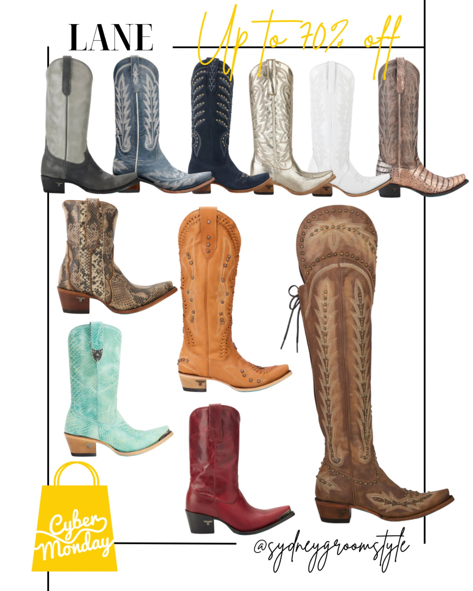 Lane boots cowboy cowgirl bootie western fashion sale Black Friday cyber Monday knee boot rodeo country concert 70% off

#LTKCyberWeek #LTKshoecrush #LTKsalealert