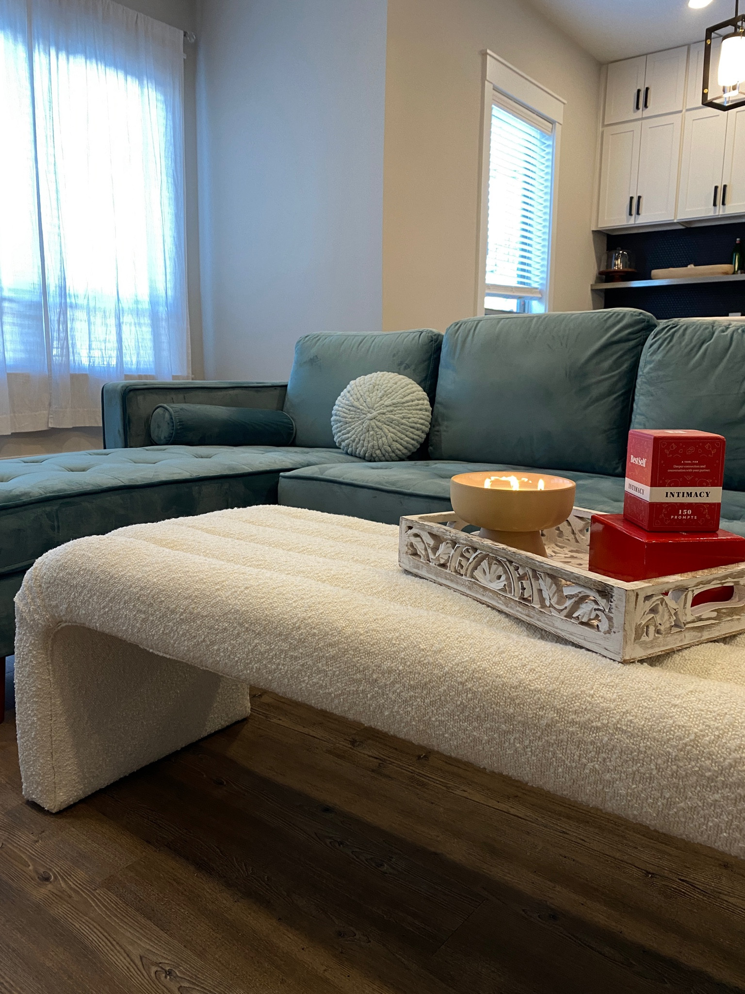 Absolutely love this Sherpa bench from HomeGoods. I can’t find the exact link online. The brand is called Tainoki and I can try to link on my socials but these are some similar ones I found!

#LTKhome #LTKHolidaySale #LTKSeasonal