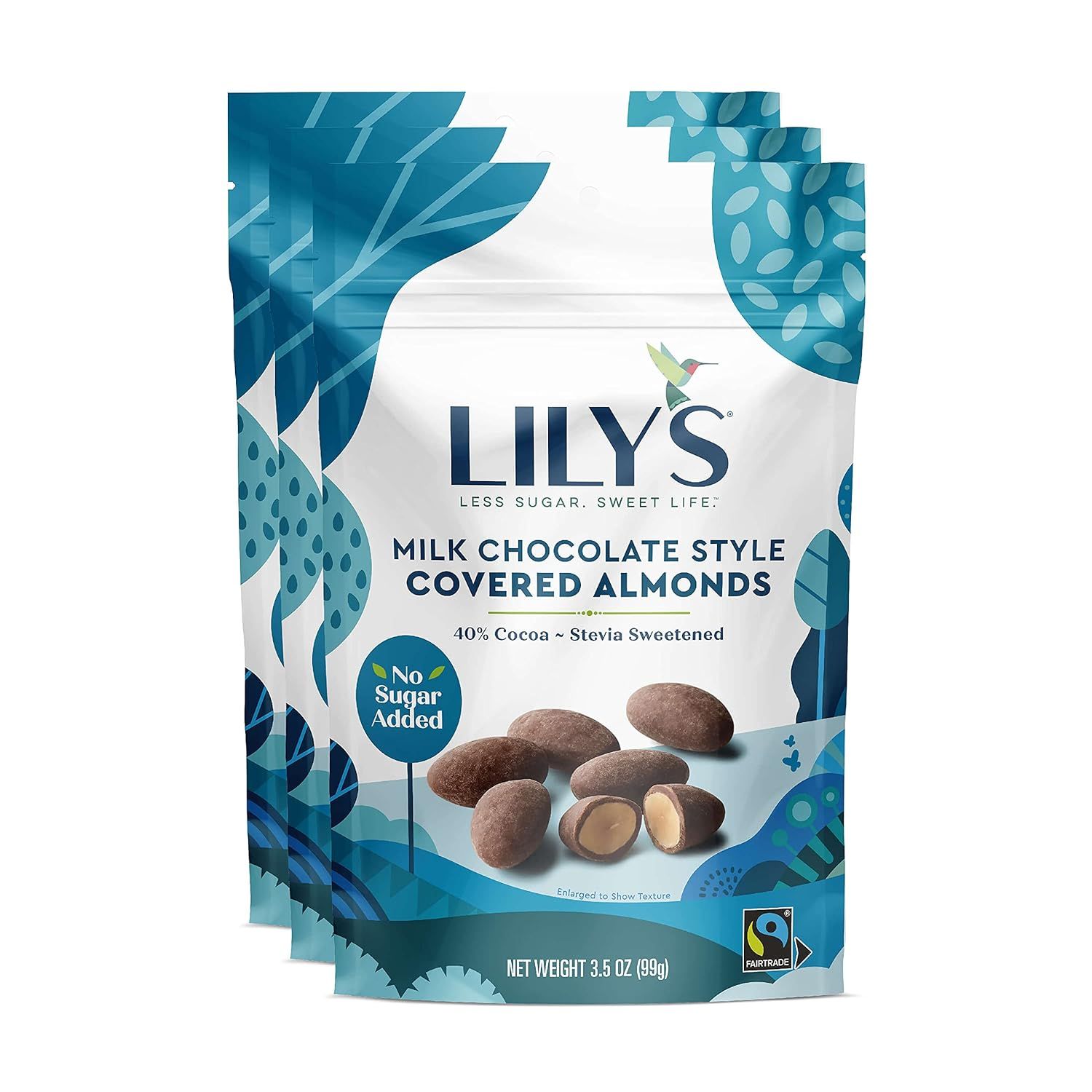 Milk Chocolate Style Covered Almonds by Lily's Sweets, Made with Stevia, No Added Sugar, Low-Carb... | Amazon (US)