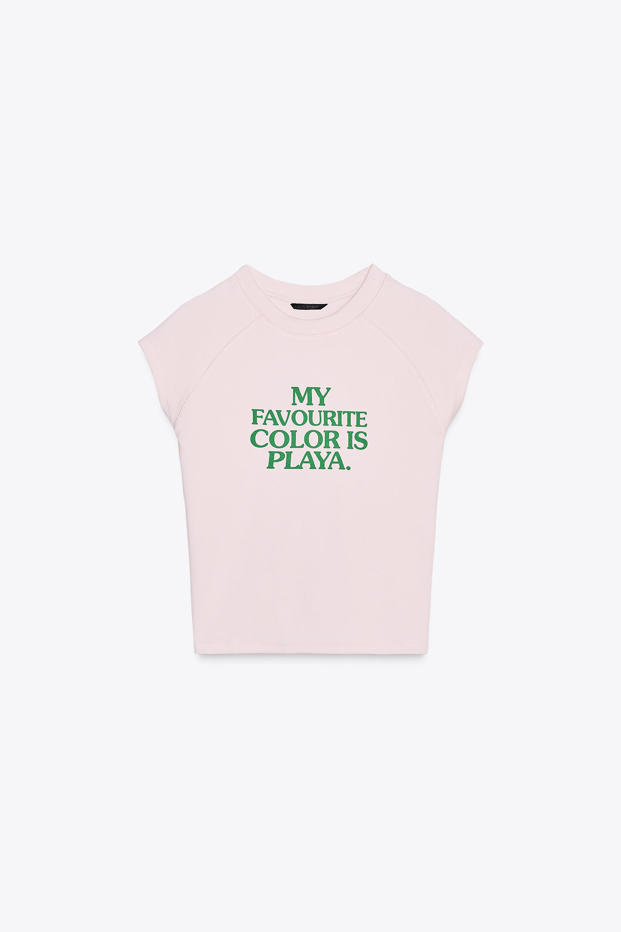 T-SHIRT WITH SLOGAN | Zara AU
